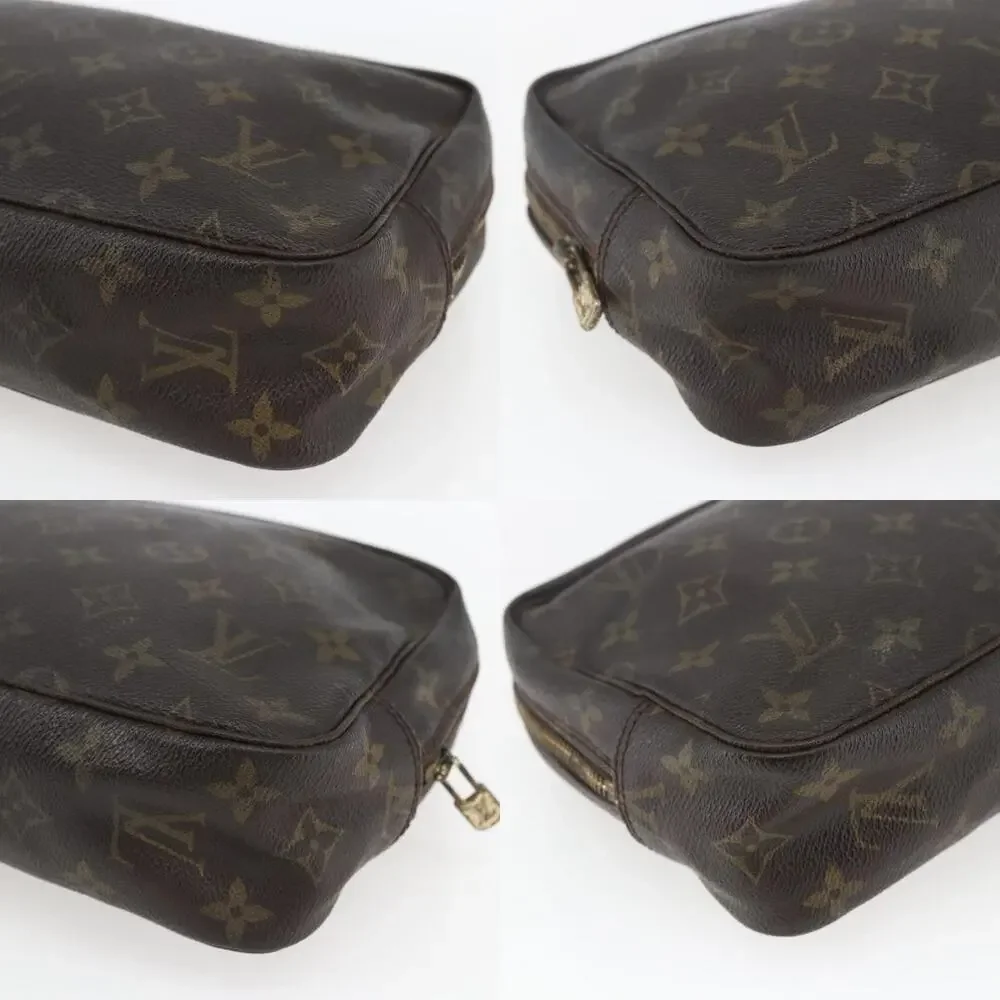 Louis Vuitton Monogram Trousse Toilette 23 Clutch Bag Brown